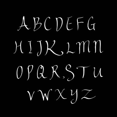 vektör yazı tipleri / el yazısı kaligrafi