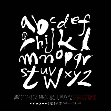 vektör yazı tipleri / el yazısı kaligrafi