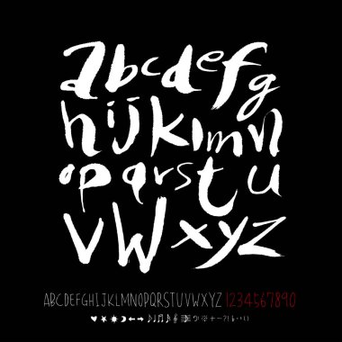 vektör yazı tipleri / el yazısı kaligrafi