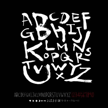 vektör yazı tipleri / el yazısı kaligrafi