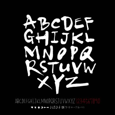 vektör yazı tipleri / el yazısı kaligrafi