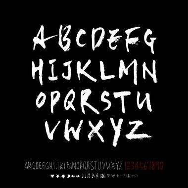 vektör yazı tipleri / el yazısı kaligrafi