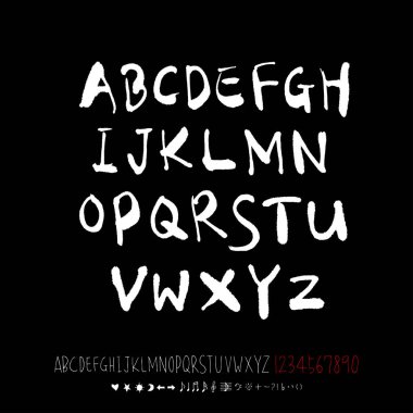 vektör yazı tipleri / el yazısı kaligrafi