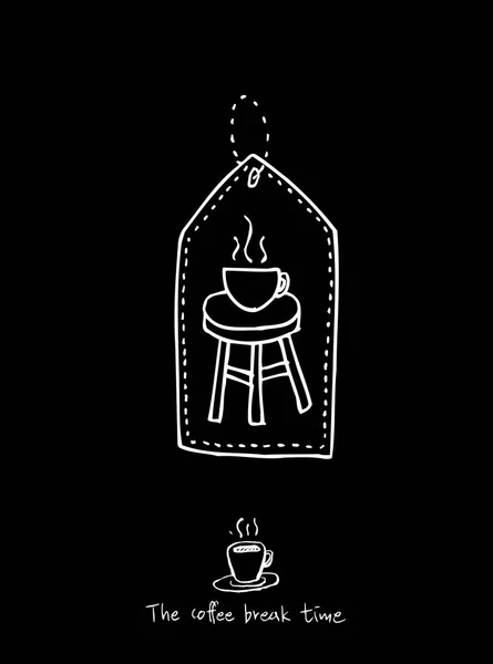 咖啡厅海报 粗略咖啡插画 — 图库矢量图片