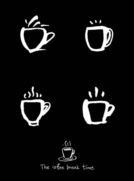 Plakát Kávézó Vázlatos Kávé Illusztráció Vektor — Stock Vector
