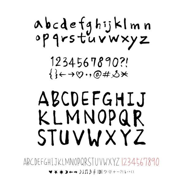 Vector Fonts Handwritten Calligraphy — Stock Vector