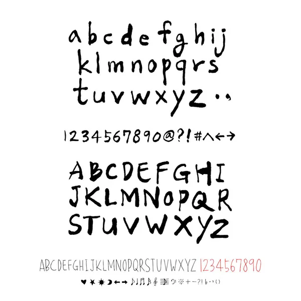 Vector Fonts Handwritten Calligraphy — Stock Vector