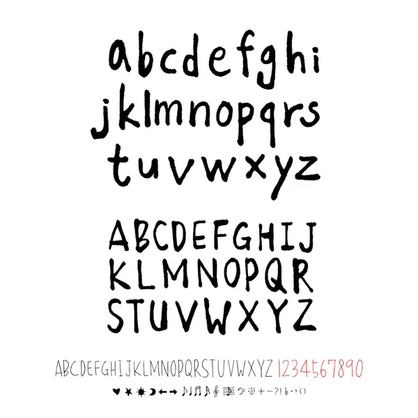 Vector Fonts Handwritten Calligraphy — Stock Vector