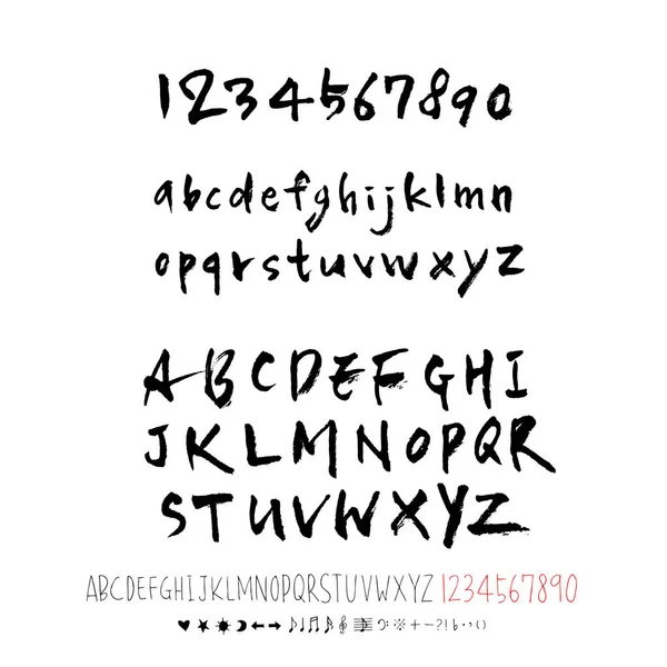 Fuentes Vectoriales Caligrafía Manuscrita — Archivo Imágenes Vectoriales