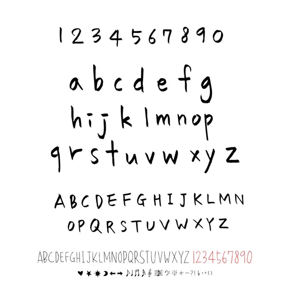 Vector Fonts Handwritten Calligraphy — Stock Vector