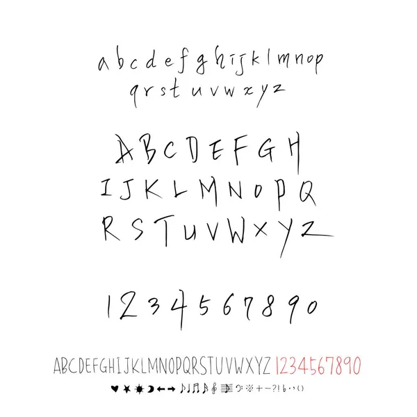 Vectorlettertypen Handgeschreven Kalligrafie — Stockvector