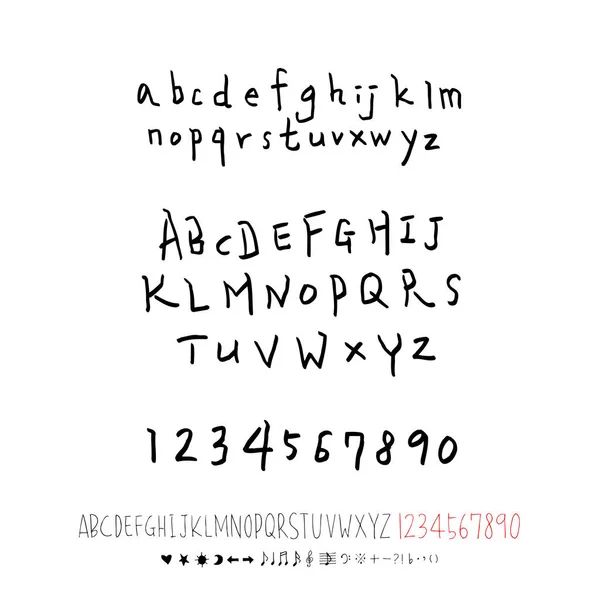 Vector Fonts Handwritten Calligraphy — Stock Vector