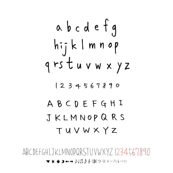 Vector Fonts Handwritten Calligraphy — Stock Vector