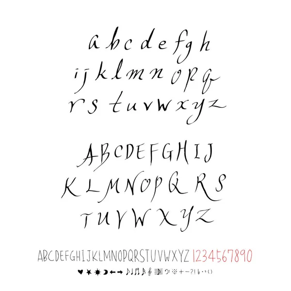 Fuentes Vectoriales Caligrafía Manuscrita — Archivo Imágenes Vectoriales