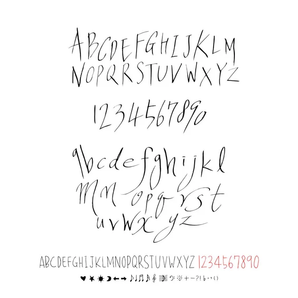 Polices Vectorielles Calligraphie Manuscrite — Image vectorielle