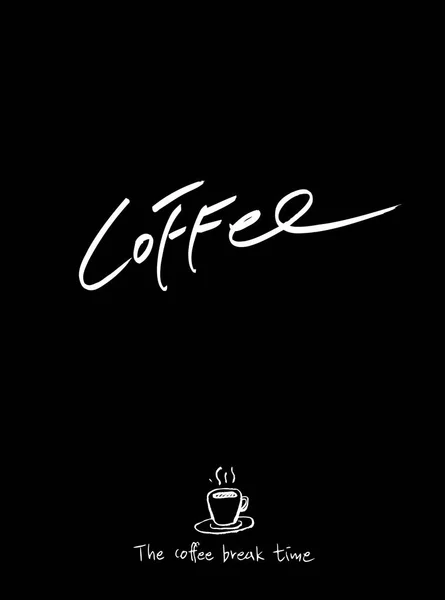 Café Poster Skizzenhafte Kaffee Illustration Vektor — Stockvektor