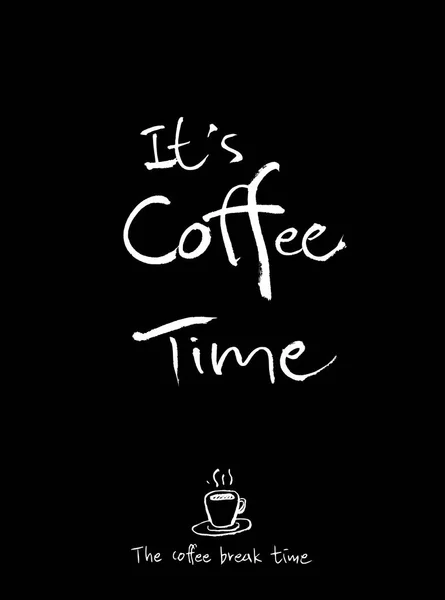 Cafe Poster Schetsmatig Koffie Illustration Vector — Stockvector