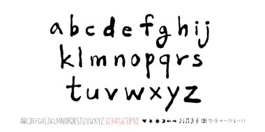 vektör yazı tipleri / el yazısı kaligrafi 