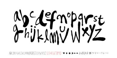 vektör yazı tipleri / el yazısı kaligrafi 