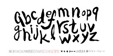 vektör yazı tipleri / el yazısı kaligrafi 