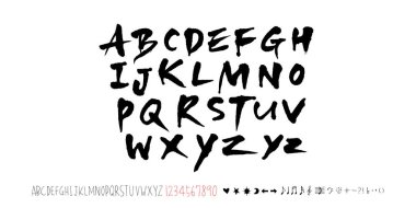 vektör yazı tipleri / el yazısı kaligrafi 