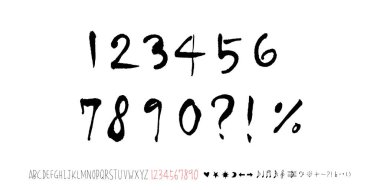 vektör yazı tipleri / el yazısı kaligrafi 