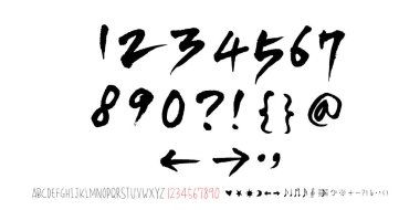 vektör yazı tipleri / el yazısı kaligrafi 