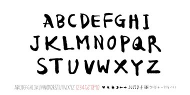 vektör yazı tipleri / el yazısı kaligrafi 