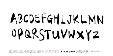 vektör yazı tipleri / el yazısı kaligrafi 