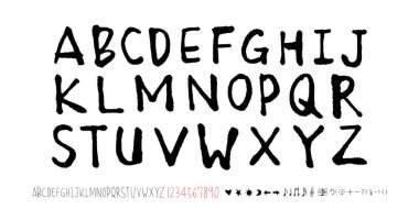 vektör yazı tipleri / el yazısı kaligrafi 