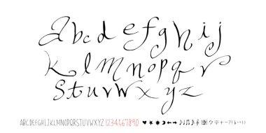 vektör yazı tipleri / el yazısı kaligrafi 