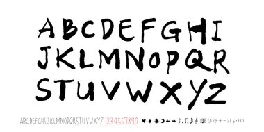 vektör yazı tipleri / el yazısı kaligrafi 