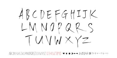 vektör yazı tipleri / el yazısı kaligrafi 