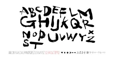 vektör yazı tipleri / el yazısı kaligrafi 