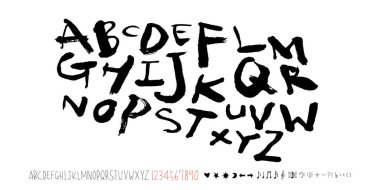 vektör yazı tipleri / el yazısı kaligrafi 