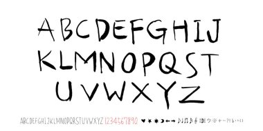 vektör yazı tipleri / el yazısı kaligrafi 