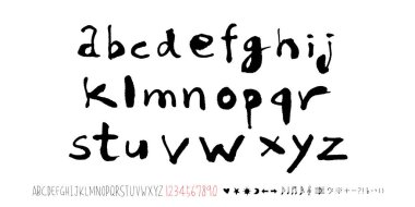 vektör yazı tipleri / el yazısı kaligrafi 