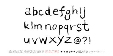 vektör yazı tipleri / el yazısı kaligrafi 