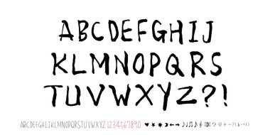 vektör yazı tipleri / el yazısı kaligrafi 