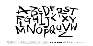 vektör yazı tipleri / el yazısı kaligrafi 