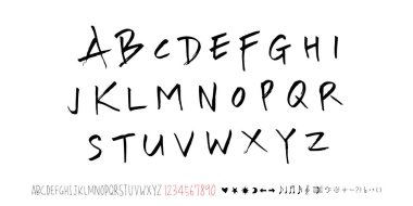 vektör yazı tipleri / el yazısı kaligrafi 