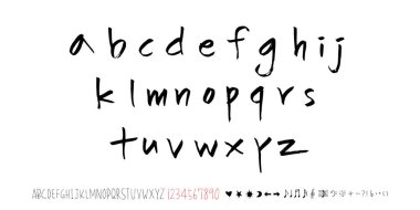 vektör yazı tipleri / el yazısı kaligrafi 