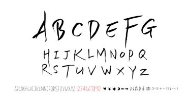 vektör yazı tipleri / el yazısı kaligrafi 