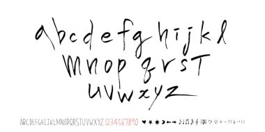 vektör yazı tipleri / el yazısı kaligrafi 