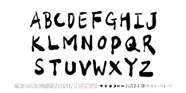 vektör yazı tipleri / el yazısı kaligrafi 