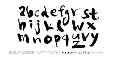 vektör yazı tipleri / el yazısı kaligrafi 