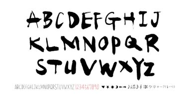 vektör yazı tipleri / el yazısı kaligrafi 