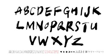 vektör yazı tipleri / el yazısı kaligrafi 