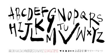 vektör yazı tipleri / el yazısı kaligrafi 