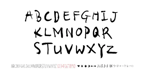 Vectorlettertypen Handgeschreven Kalligrafie — Stockvector